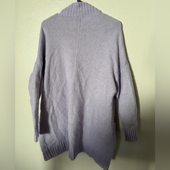 Aerie Soft Wool Blend Lilac Open-Front Batwing Cardigan M - Picture 3 of 5